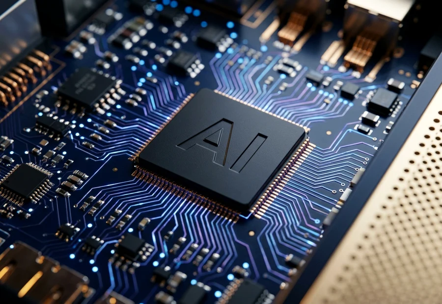 電路板上的 AI 晶片