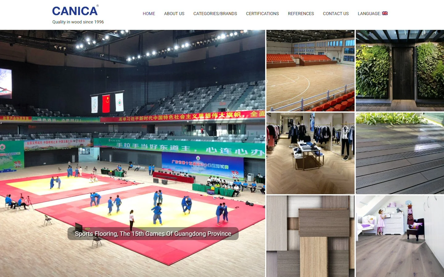 Canica wood flooring corporate website